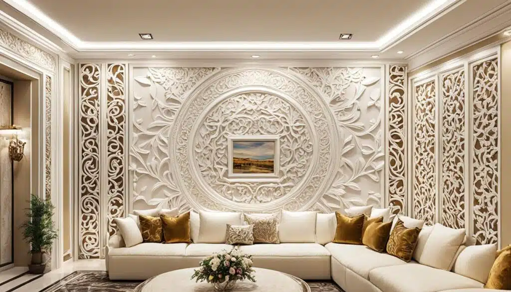 تصميم جدران جبس بورد حديث بالكويت – شركة الفنار