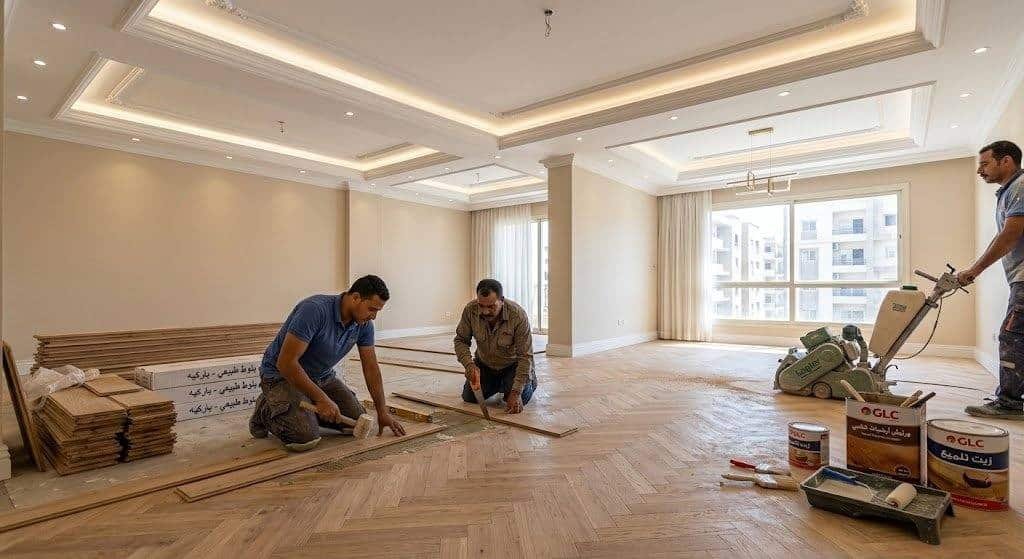 تشطيب الأرضيات بعد الأسقف | الترتيب الصحيح لضمان جودة العمل